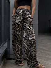 Leopard Pants Streetwear Baggy High Waist Kpop Wide Leg Jogging Pants